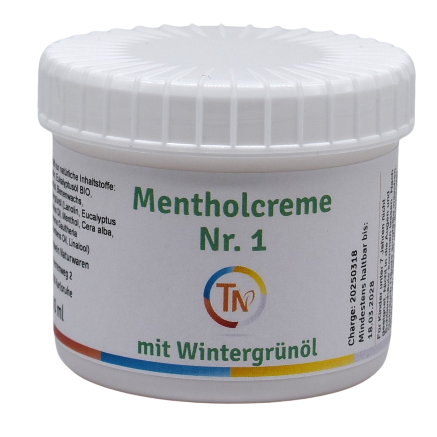 Mentholcreme M1, 100 ml, mit Wintergrünöl (grün), Duftbalsam