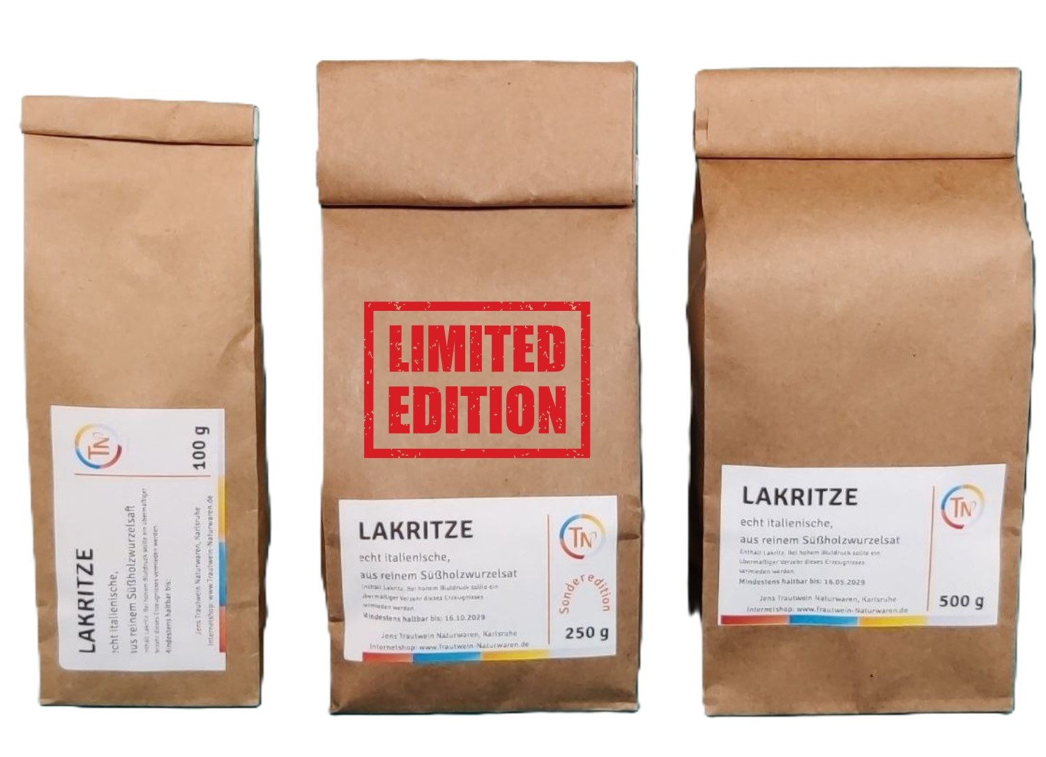 Lakritz, 250 g, aus reinem Süßholzsaft