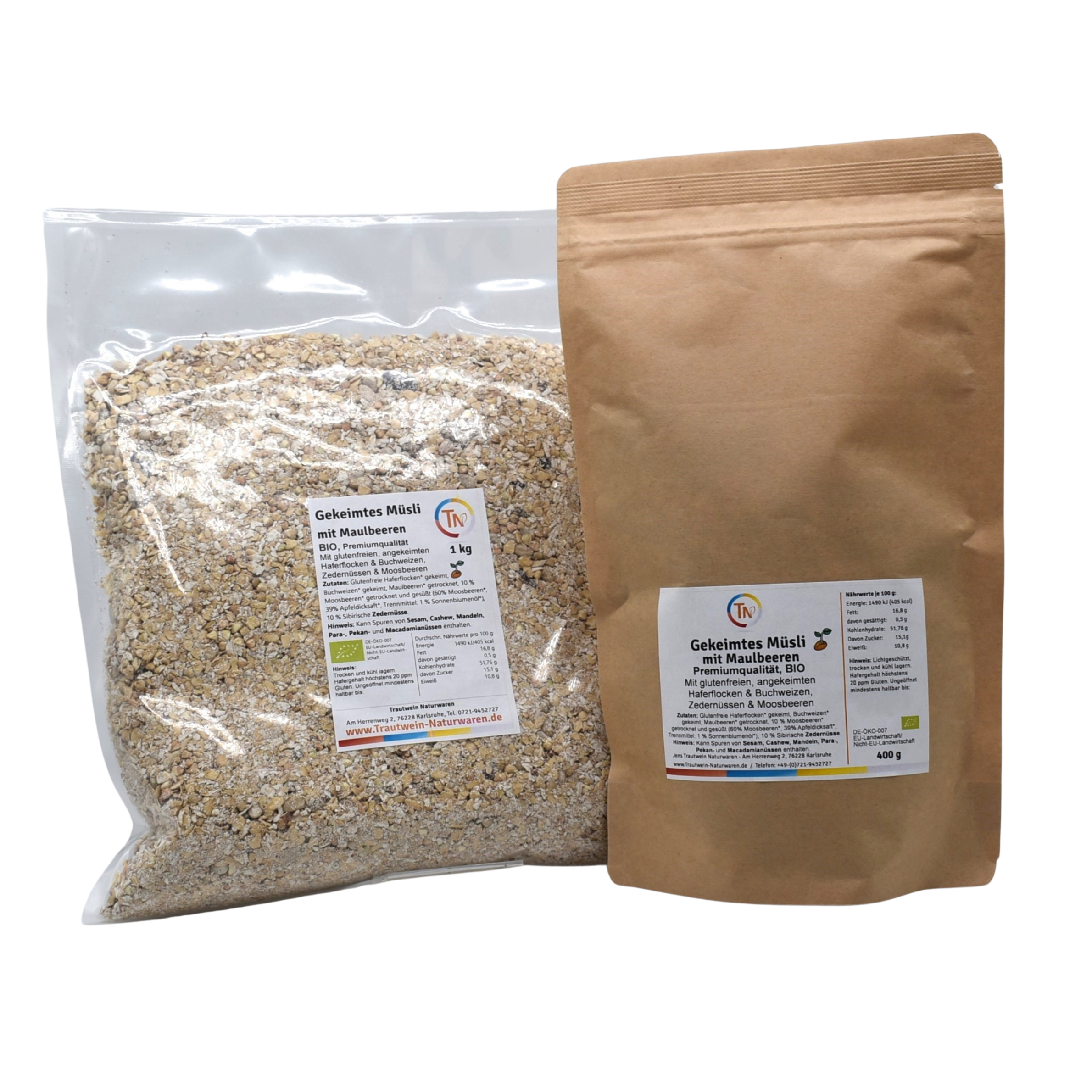 Müsli mit Maulbeeren BIO, 1 kg, gekeimt, Premiumqualität