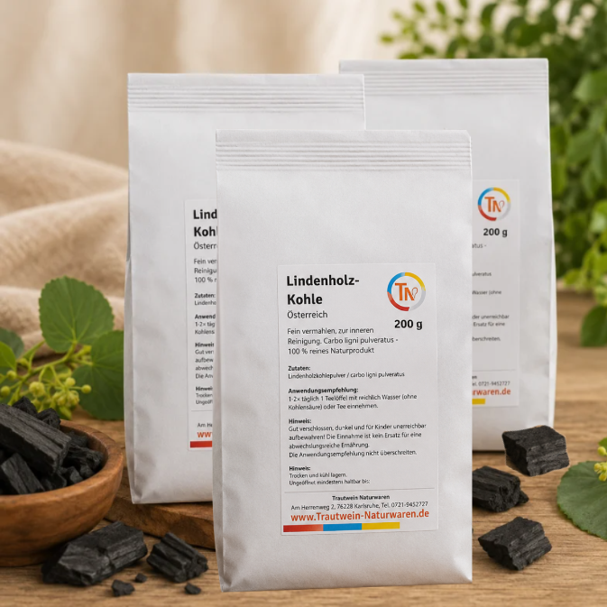 Lindenholzkohle, 3-SET, 200 g