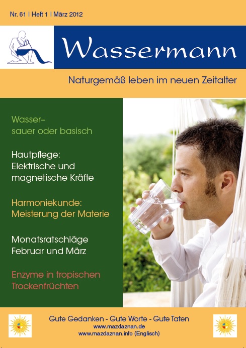 Wassermann Nr.61, Wasser, Hautpflege, Harmonie, Monatsratschläge, Enzyme