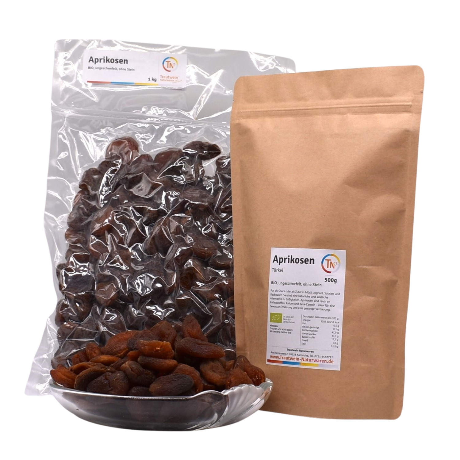 Aprikosen Bio, 1kg, getrocknet, ungeschwefelt
