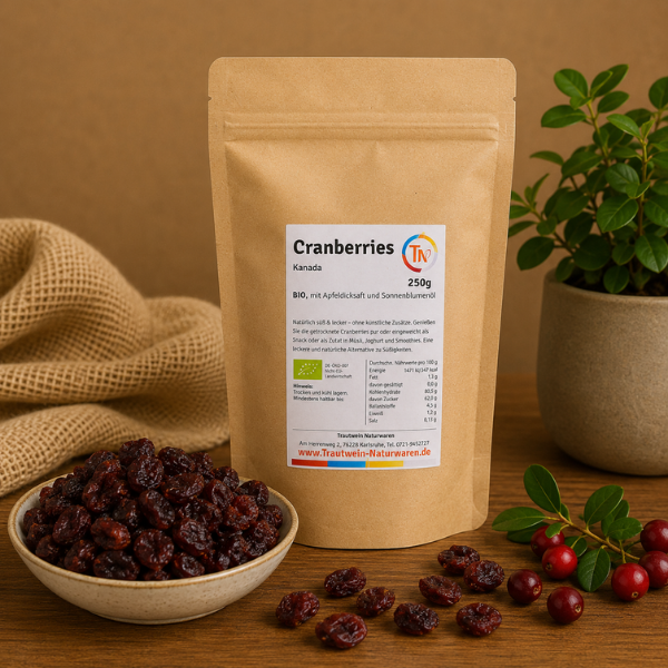 Cranberries BIO, 250 g, getrocknet