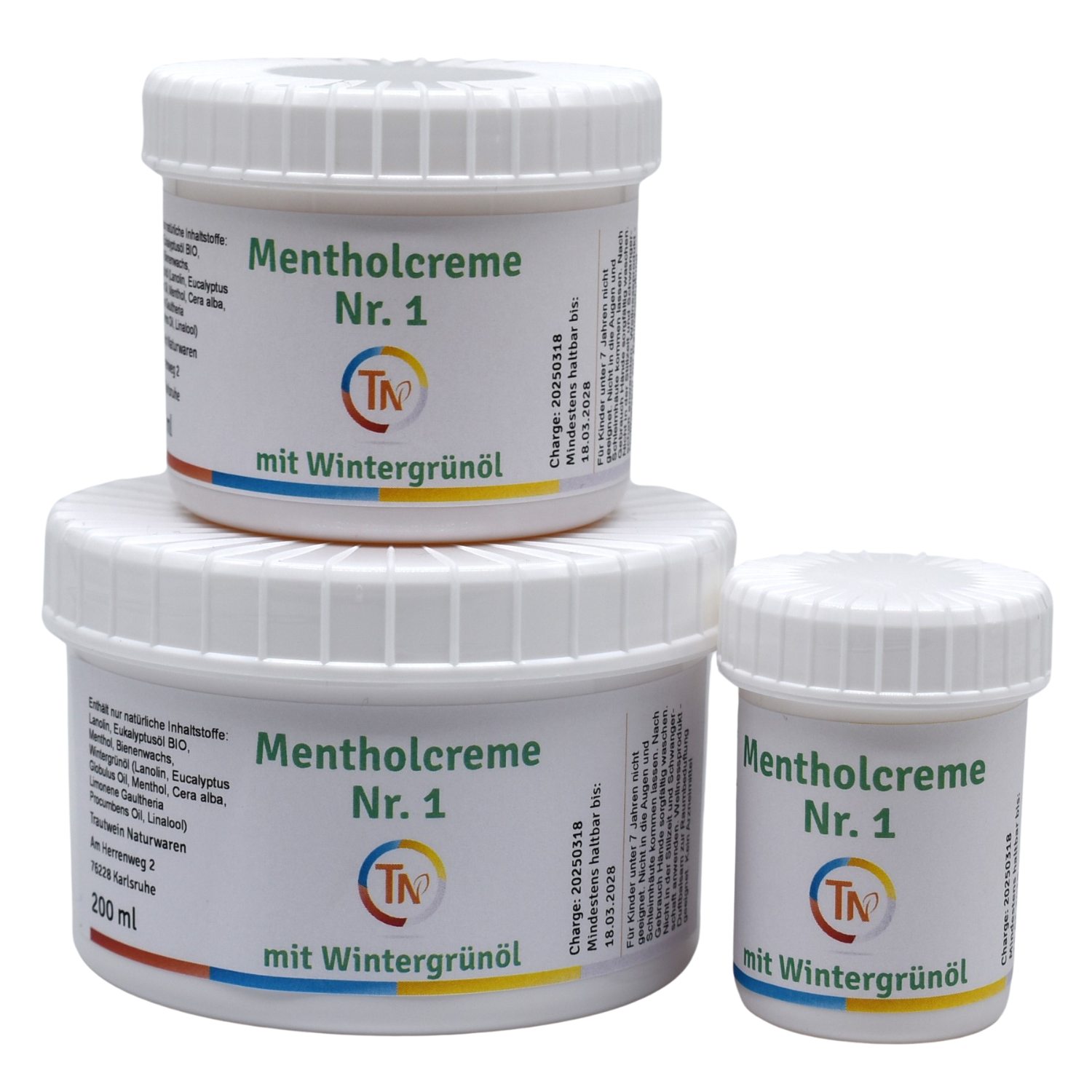 Mentholcreme M1 mit Wintergrünöl (grün), Duftbalsam