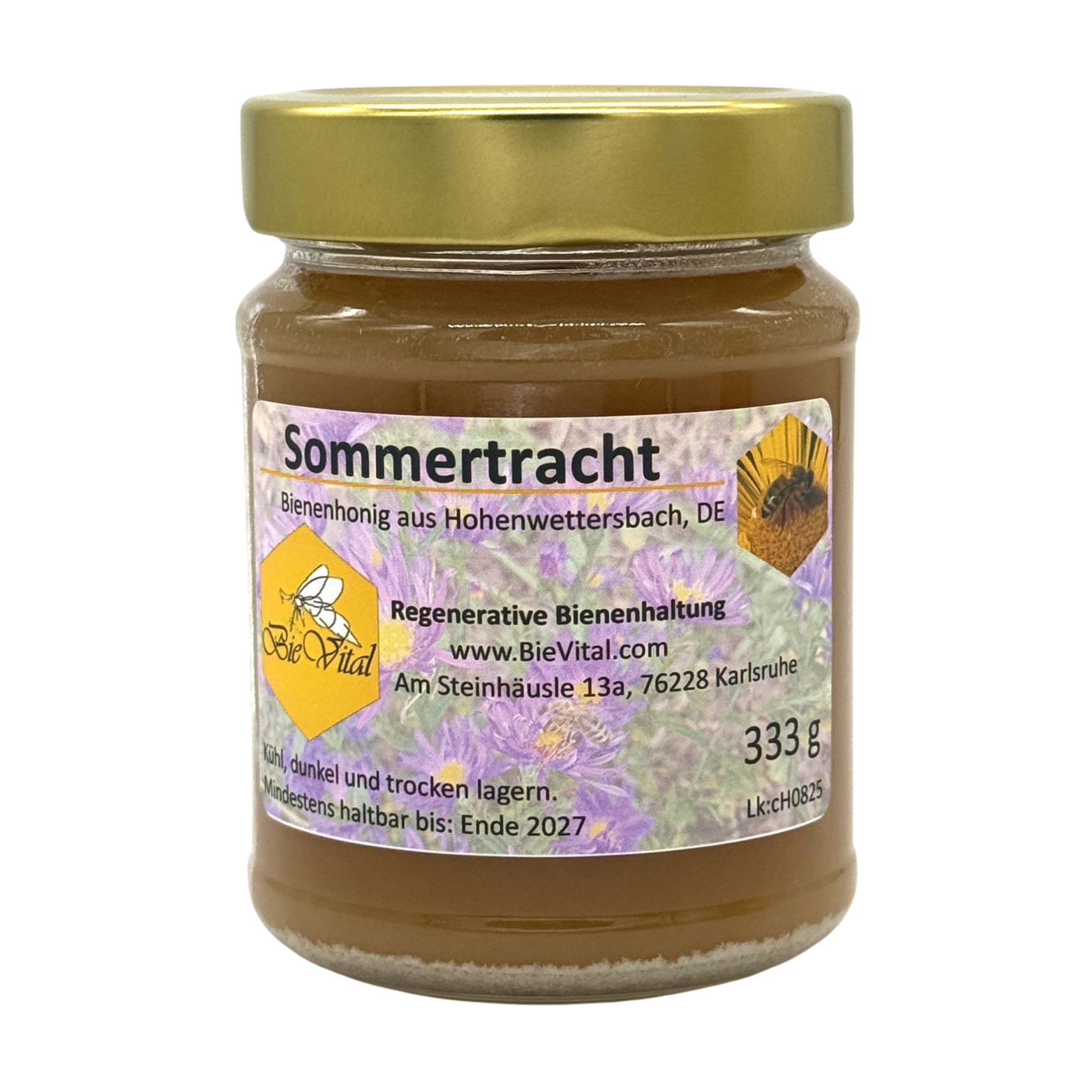 Honig Sommertracht, aus regenerativer Bienenhaltung, 333 g