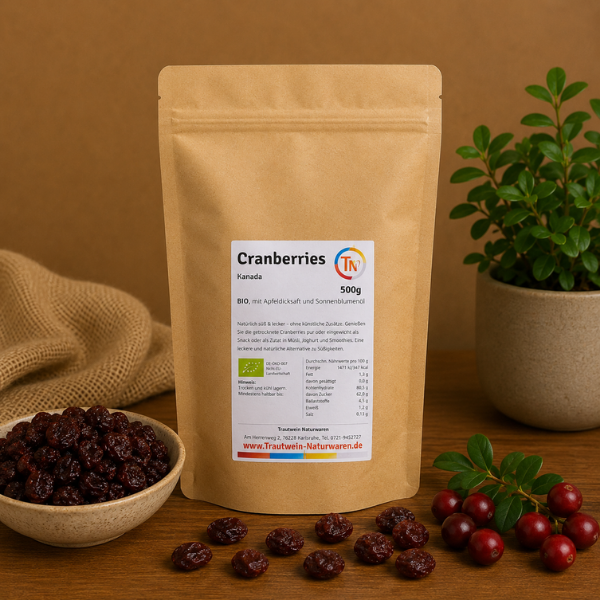 Cranberries BIO, 500 g, getrocknet