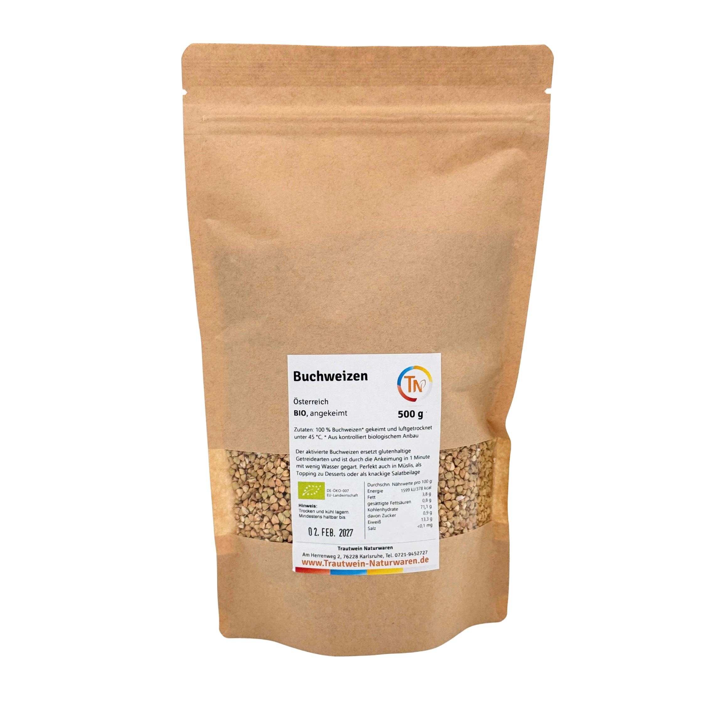Buchweizen BIO, 500 g, angekeimt